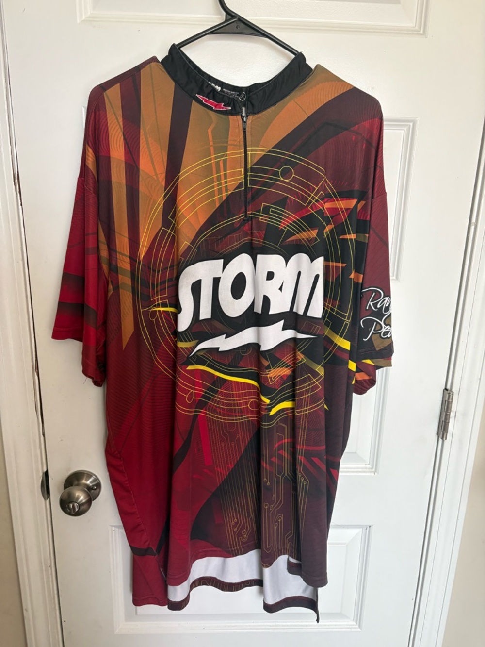 Storm Red Multi-Color Graphic Bowling Jersey